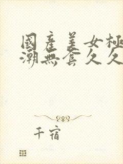 国产美女极品高潮无套久久封面