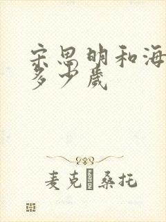 宋思明和海藻差多少岁