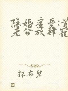 隐婚蜜爱:首席老公放肆宠