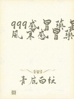 999感冒药是风寒感冒药还是风热感冒药封面