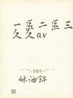 一区二区三区久久久av