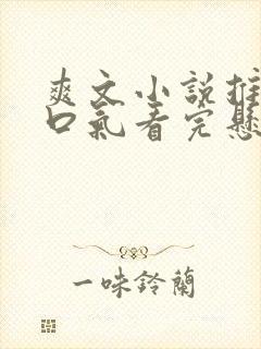 爽文小说推文一口气看完悬疑