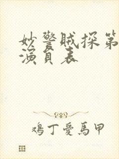 妙警贼探第一季演员表