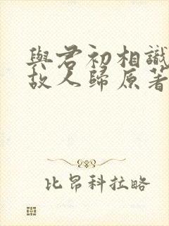 与君初相识恰似故人归原著封面