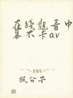 在线观看中文字幕不卡av