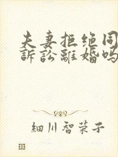 夫妻拒绝同房可诉讼离婚吗