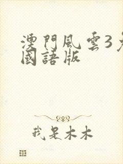 澳门风云3免费国语版封面