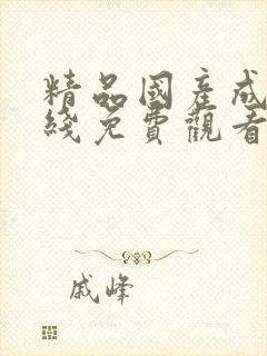 精品国产成人在线免费观看