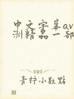 中文字幕av亚洲精品一部二部