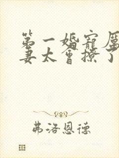 第一婚宠厉爷娇妻太会撩了封面