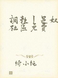 调教丨足奴美脚社区免费封面