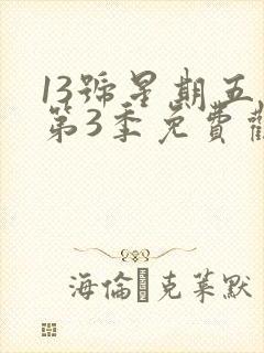 13号星期五 第3季免费观看全集封面