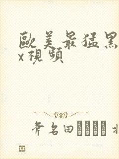 欧美最猛黑人xx视频