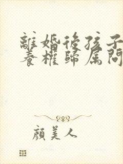 离婚后孩子的抚养权归属问题