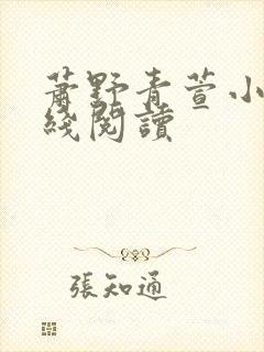 萧野青萱小说在线阅读