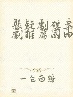 悬疑剧破案电视剧推荐国内