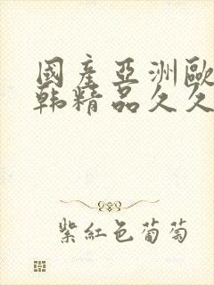 国产亚洲欧美日韩精品久久