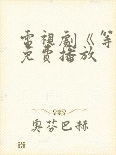 电视剧《等你》免费播放