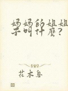 妈妈的姐姐的儿子叫什么?