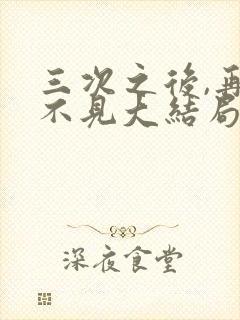 三次之后,再也不见大结局封面