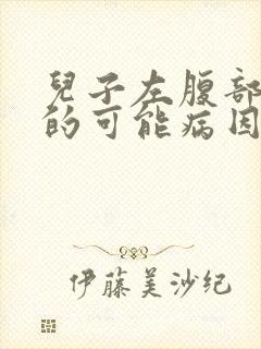 儿子左腹部疼痛的可能病因