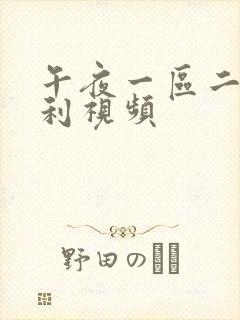 午夜一区二区福利视频