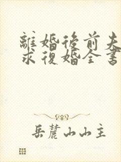 离婚后前夫哭着求复婚全书封面