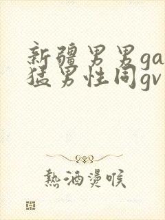 新疆男男gay猛男性同gv