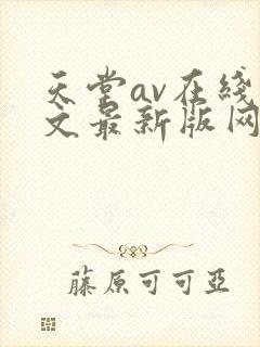 天堂av在线中文最新版网