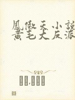 凤傲天小说里的黄毛大反派也想要幸福