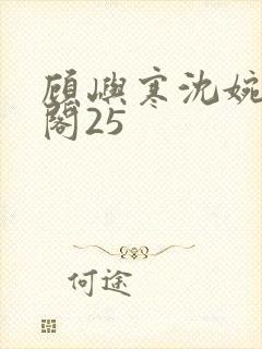 顾屿寒沈婉笔趣阁25封面