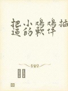 把小鸡鸡插入逼逼的软件