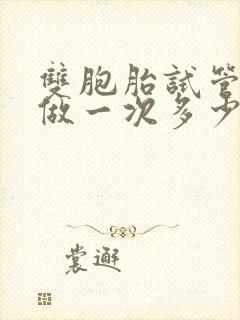 双胞胎试管婴儿做一次多少钱