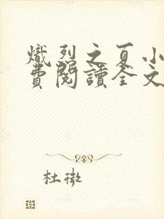 炽烈之夏小说免费阅读全文