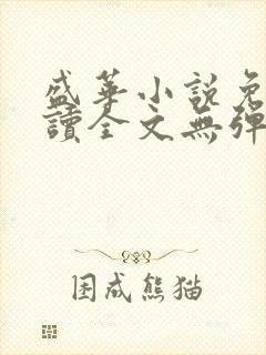 盛华小说免费阅读全文无弹窗