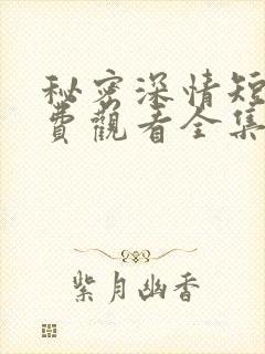 秘密深情短剧免费观看全集高清