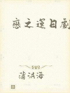 恋之运日剧封面