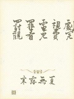 罚罪电视剧在线观看免费完整版高清