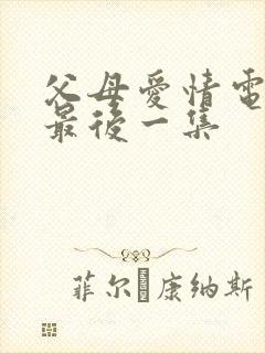 父母爱情电视剧最后一集