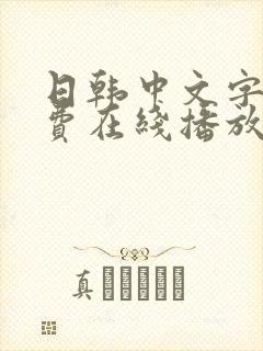 日韩中文字幕免费在线播放封面