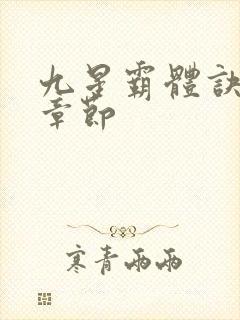 九星霸体诀全部章节