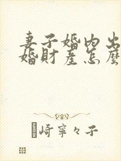 妻子婚内出轨离婚财产怎么分割