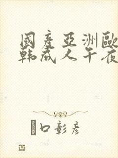 国产亚洲欧美日韩成人午夜在线