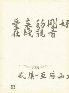 爱来的刚好免费在线观看