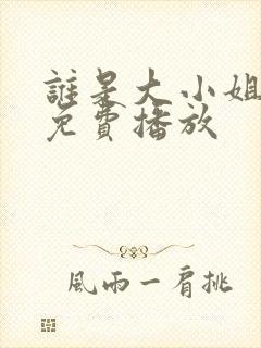 谁是大小姐全集免费播放