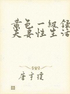 黄色一级录像厅夫妻性生活大片