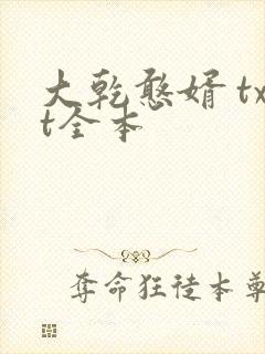 大乾憨婿 txt全本