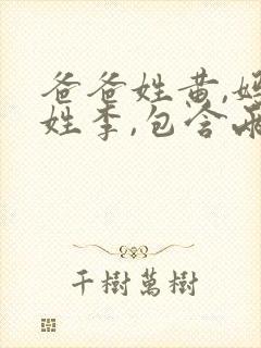 爸爸姓黄,妈妈姓李,包含两个姓怎么取名?封面