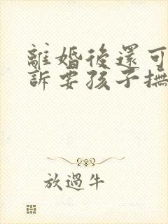 离婚后还可以起诉要孩子抚养权吗