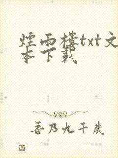 烟雨楼txt文本下载封面